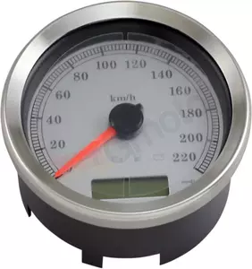 Speedometer sølv Drag Specialties km/t - 83101S