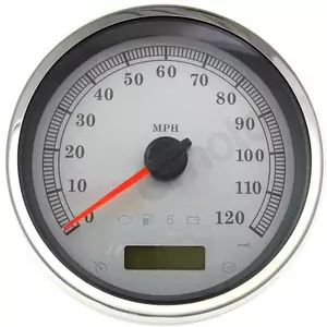 Speedometer sølv Drag Specialties MPH - 83104S