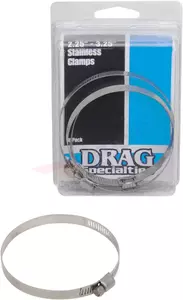 Drag Specialties 57,2-82,6 mm ruostumattomasta teräksestä valmistettu äänenvaimentimen kiinnike 4 kpl. - 114-6244-D
