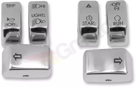 Set de butoane cromate pentru volan Drag Specialties - H07-0340CO-C