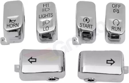 Set di pulsanti cromati per il volante Drag Specialties - H18-033500-C