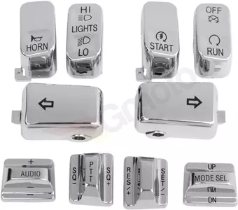 Set di pulsanti cromati per il volante Drag Specialties - H18-033700-C