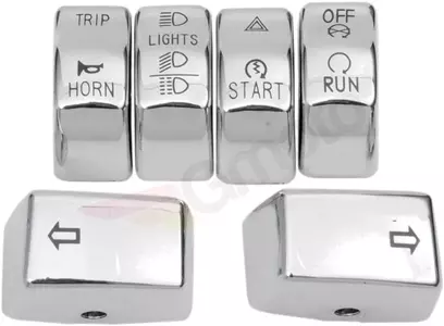 Set de butoane cromate pentru volan Drag Specialties - H18-0343CO-C
