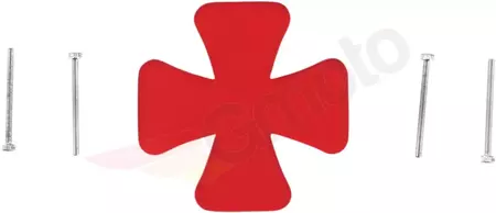 Drag Specialties röd baklampsskärm med malteserkors för 20100041 - 28-6066-R