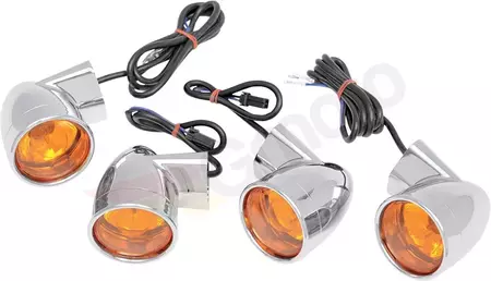 Drag Specialties Kit indicatore cromato arancione Bullet - 12-0224