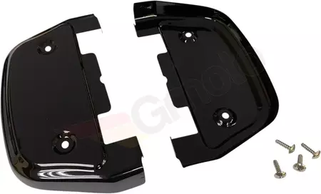 Couvercles de plate-forme passagers Drag Specialties noir brillant - P17-0451GB