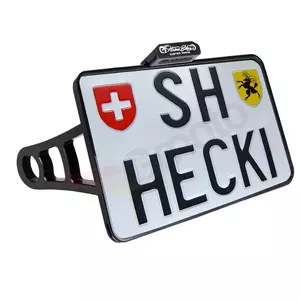 Sānu numura zīmes stiprinājums ar apgaismojumu Heinz Bikes - HBSKZ-XL-CH