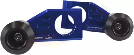 Napinacz osi ze ślizgami Driven Racing komplet aluminium niebieski - DRAX-118-BL
