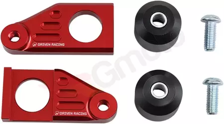 Tendeur d'essieu Driven Racing avec sliders set aluminium rouge - DRAX-118-RD