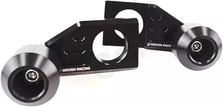 "Driven Racing" ašies įtempiklis su šliaužikliais aliuminio juodas rinkinys - DRAX-121-BK