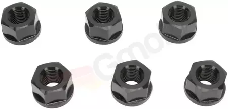 Conjunto de porcas para rodas dentadas Driven Racing 10 mm Hex 6 peças preto anodizado - DSNBK