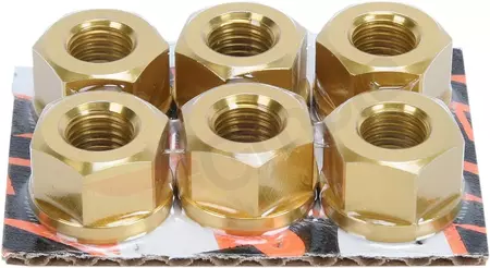 Set di dadi per pignoni Driven Racing 10 mm Hex 6 pezzi anodizzati oro - DSNGD
