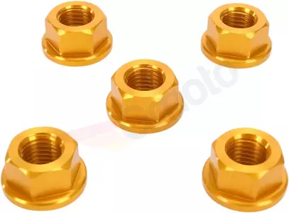 Tampas de cubo de roda Driven Racing 10mm x 1,25 Hex 5 peças alumínio dourado - DSN5GD