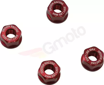 Set di dadi per pignoni Driven Racing 8 mm Hex 6 pezzi rosso anodizzato - DSN-02-RD