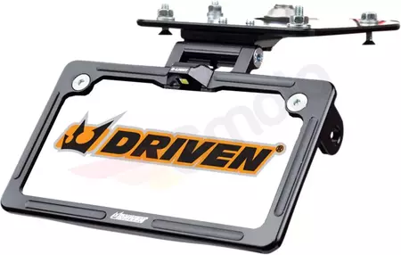 Nosilec registrske tablice Driven Racing, anodiziran v črni barvi - DYF-011