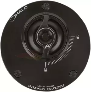 Driven Racing Halo anodiziran črn podstavek za pokrov rezervoarja za gorivo - DHFC-BK