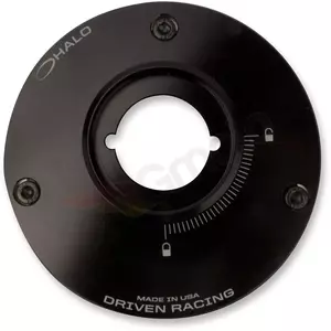 Driven Racing Halo-Series base del tapón del depósito de combustible negro - DHFCB-HO2