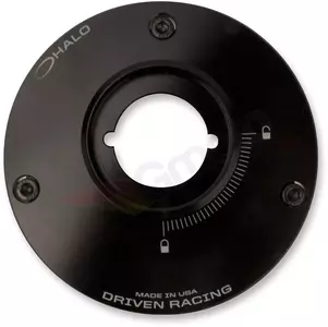 Driven Racing Halo-Series base del tapón del depósito de combustible negro - DHFCB-KA02