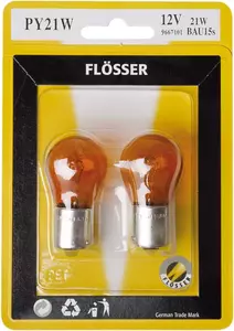 Lamp 12V 21W Flosser BAU15s amber 10 stuks - 667101