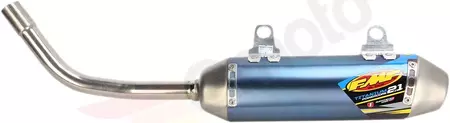 Slip-On-Schalldämpfer FMF PowerCore 2.1 titanfarben eloxiert blau - 25178