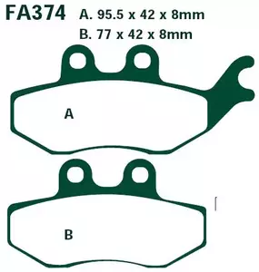 Plaquettes de frein EBC SFA 374 (2 pièces)-2