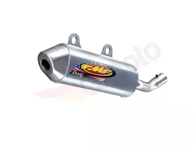 Silenziatore Slip-On FMF PowerCore 2 corto ovale in acciaio inox/alluminio - 25187