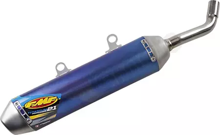 Slip-On-Schalldämpfer FMF PowerCore 2.1 titanfarben eloxiert blau - 25254