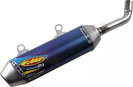 Slip-On FMF PowerCore 2.1 Shorty silenciador aço inoxidável, azul titânio - 25255