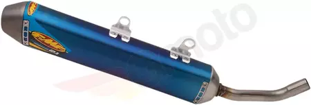 Silenciador Slip-On FMF PowerCore 2.1 em aço inoxidável, azul titânio - 25264