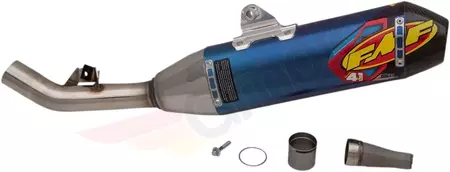 Amortizor de zgomot Slip-On FMF Factory 4.1 RCT din oțel inoxidabil / albastru anodizat - 41587