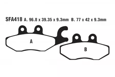 Bremsklötze Bremsbeläge EBC SFA 418 1x Satz (2 Stück) - SFA418