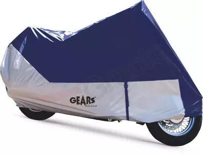 M Gears Kanādas zilā un baltā motocikla pārvalks-1