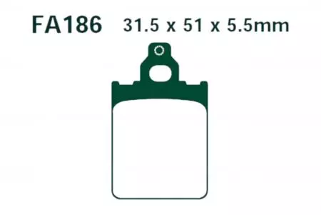 EBC SFA 186 piduriklotsid (2 tk) - SFA186