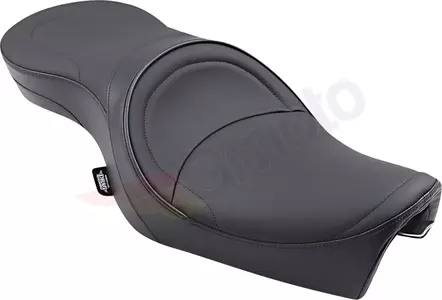 Sēdeklis - Maza profila Touring sols aizmugurējais 2-UP melnas ādas Drag Specialties sēdeklis - 0804-0258