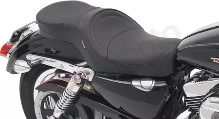 Säte - Lågprofil Touring bänksäte bak 2-UP svart läder Drag Specialties-2