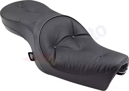 Sedež - Nizkoprofilna klop Touring zadaj 2-UP črno usnje Drag Specialties - 0804-0261