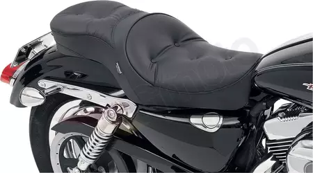 Säte - Lågprofil Touring bänksäte bak 2-UP svart läder Drag Specialties-3