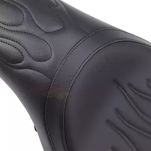 Sæde - Predator bænksæde i fuld længde, sort læder Drag Specialties-2