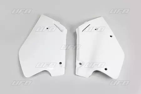 Uppsättning bakre sidoskydd i plast UFO Honda CRE 50 97-00 vit - HO03653041