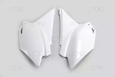 Plastikinių galinių šoninių dangtelių rinkinys UFO Honda CRF 230 15-18 balta - HO04676041