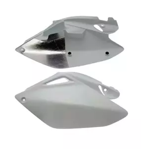 Komplet plastikowych osłon bocznych tylnych UFO Honda CRF 250R 06-09 białe - HO04606041