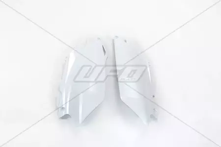 Conjunto de coberturas laterais traseiras em plástico UFO Honda CRF 250R 11-13 CRF 450R 09-12 branco - HO04647041