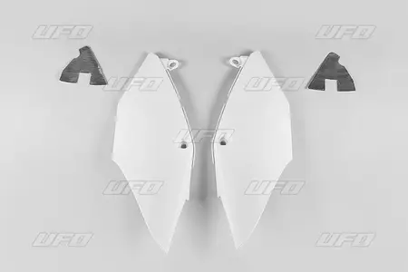 Komplet plastikowych osłon bocznych tylnych UFO Honda CRF 250R 18 CRF 450R RX 17-18 białe - HO04684041