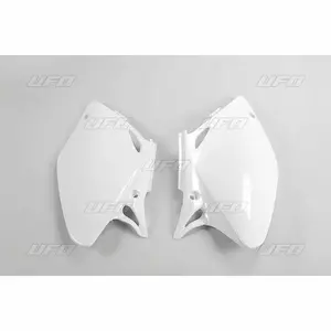 Комплект пластмасови задни странични капаци UFO Honda CRF 450R 02-04 бели - HO03694041