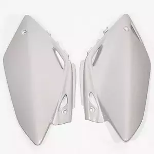 Conjunto de coberturas laterais traseiras em plástico UFO Honda CRF 450R 05-06 branco - HO03656041