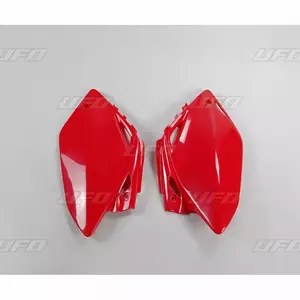 Sæt med bagsidedæksler i plast UFO Honda CRF 450R 07-08 rød - HO04616070
