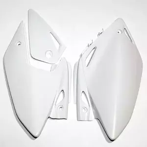 Juego de tapas laterales traseras de plástico UFO Honda CRF 450X 05-16 blanco - HO04601041
