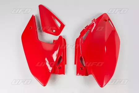 Uppsättning bakre sidoskydd i plast UFO Honda CRF 450X 05-16 röd - HO04601070
