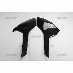 Plastikinių šoninių dangtelių rinkinys galiniams UFO Husqvarna TC TE TX TX FE FC 16-19 juodos spalvos - HU03366001