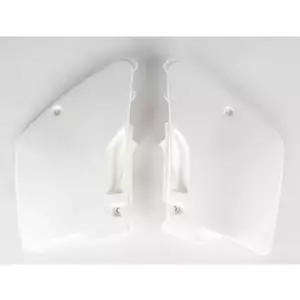 Jeu de caches latéraux arrière en plastique UFO Kawasaki KLX 450 07-13 blanc - KA03790041